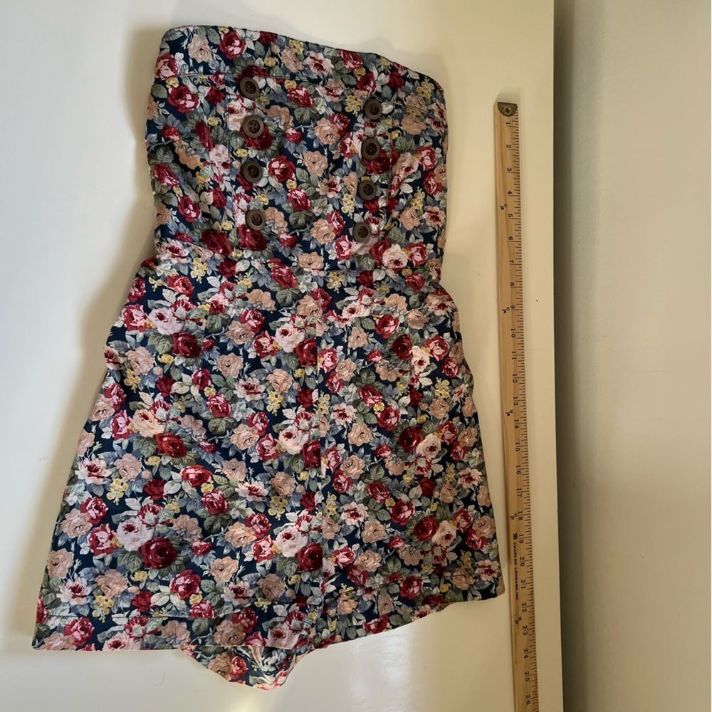 Poetry Romper Floral Cotton Smocked Back Size Small Cottagecore Girlhood